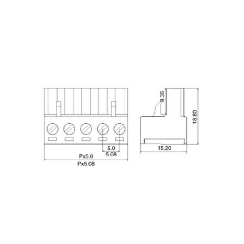 3-polet skruklemme for industrielle PC-er - 2EDG 5,08 mm