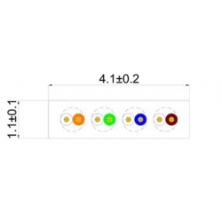 Katt. 6 U/UTP nettverkskabel, slank, for Gigabit-nettverk