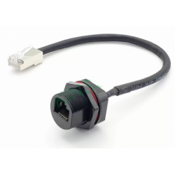 Vanntett RJ45 chassiskontakt, 21 mm gjenger - for utendørs bruk