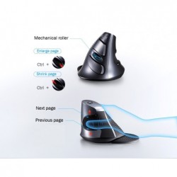 Ergonomic wireless USB mouse - Avoid pain in the shoulder and back