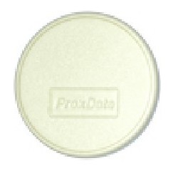 125kHz RFID TAG designed as adhesive in white, round, 125kHz EM