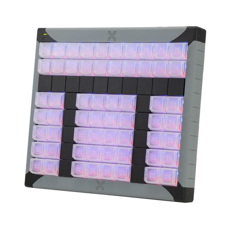 60 Key Programmable KVM keyboard. Send pure USB HID codes. Lift off key-cap for legends. USB.