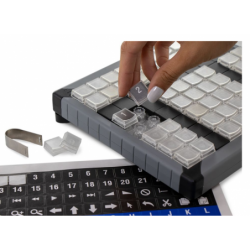 60 Key Programmable KVM keyboard. Send pure USB HID codes. Lift off key-cap for legends. USB.