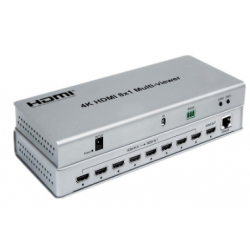 4K HDMI 8 x 1 Multi Viewer. 8 x HDMI input (HD), 1 x HDMI output (4K@30)