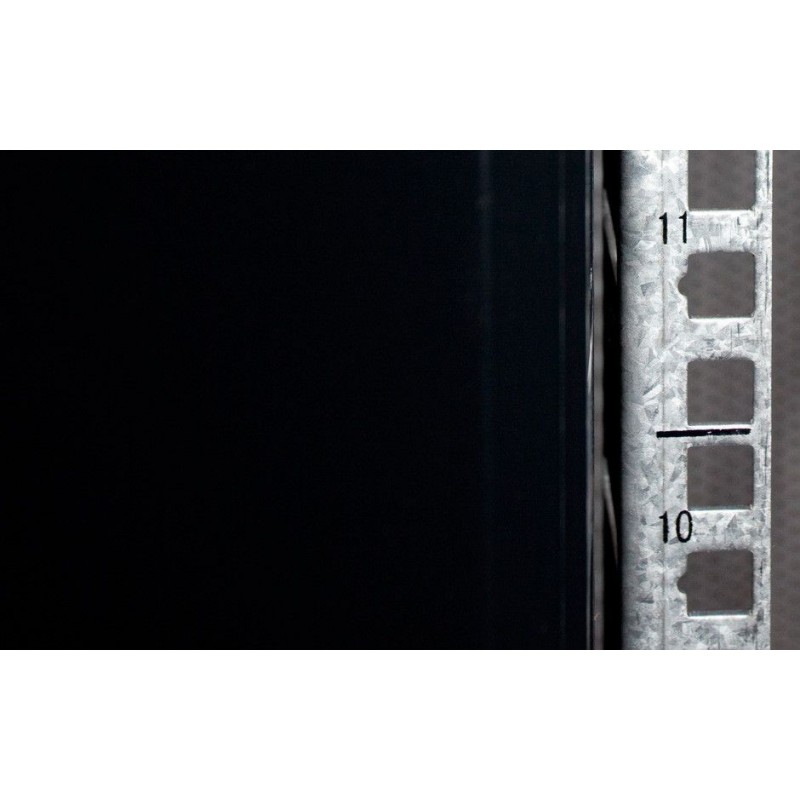 42U Rack cabinet 60x60x200cm Perforated front and back door Complete, Black