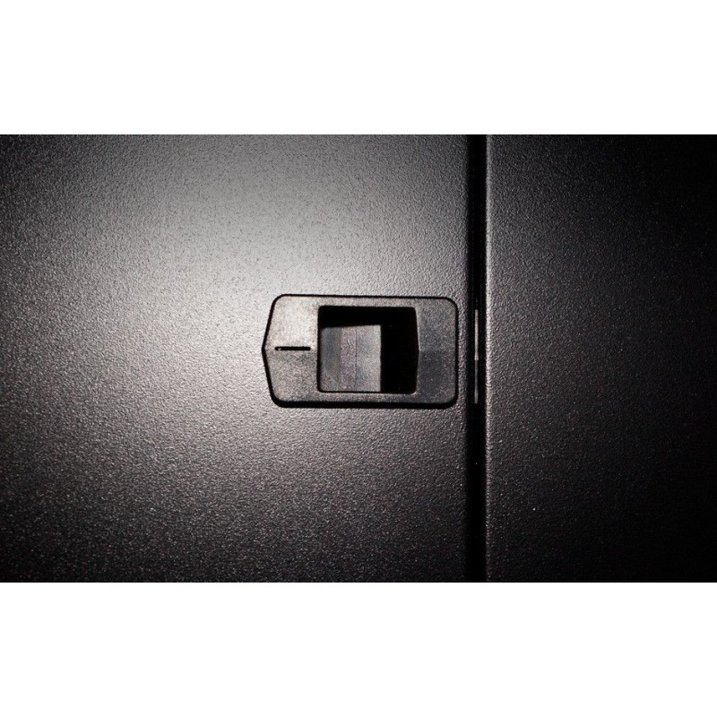 42U Rackskap 60x60x200cm Perforert front- og bakdør Komplett, Sort