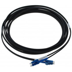 Armored fiber cable with SM Single Mode - 2 meters - 9/125my - Black