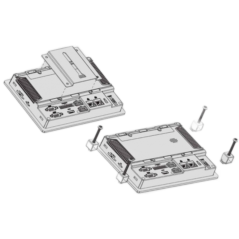 7" Panel PC touch Linux, Windows RS232, 4G SIM SLOT, Ethernet