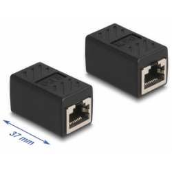 RJ50 female-female shielded adapter. To collect 2 pcs. RJ50 cables. STP or UTP patch cables. 10 pins