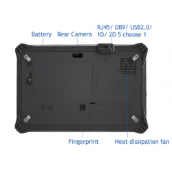Rugged IP65 Industrial Tablet with Intel i5, Windows 11, Front & Rear Camera, NXP, NFC, WLAN & Bluetooth