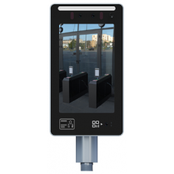 AI Face recognition terminal. Smart facial recognition, ID and temperature alarm access system.