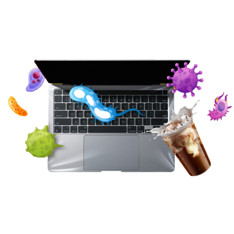 Hygienisk beskyttende film for tastatur uten latex - TPU plast - DANBIT