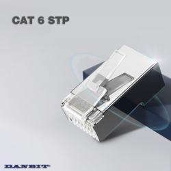 RJ45 Connector Cat. 6 STP 1.2mm | Nickel & Gold Plated