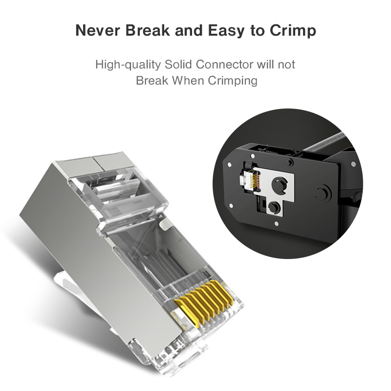 RJ45-kontakt kat. 6 STP 1,2 mm | Nikkel og gullbelagt