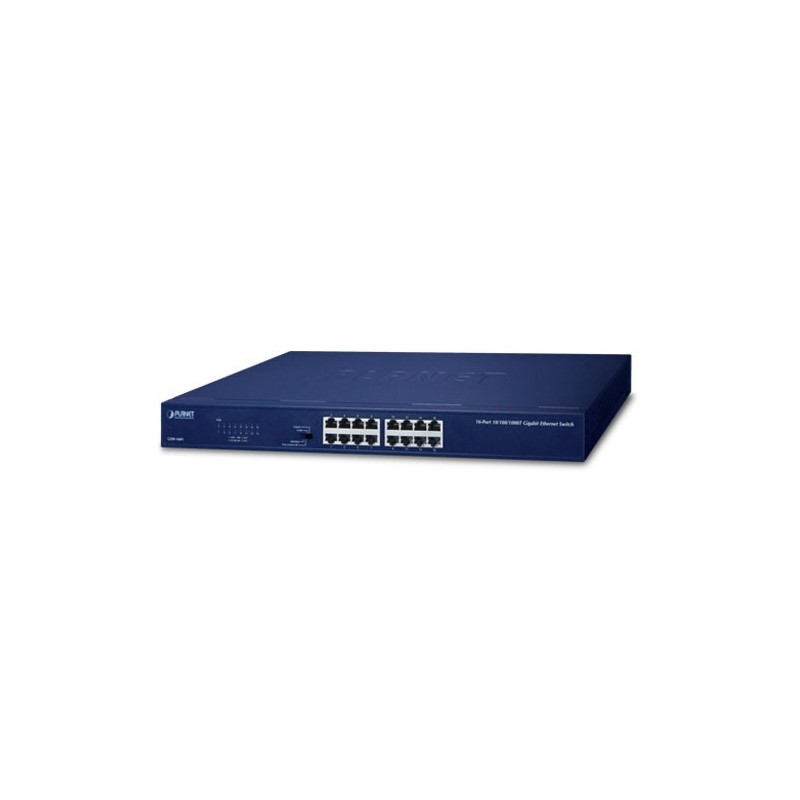16-Port Gigabit Unmanaged Ethernet Switch with Rack Mount