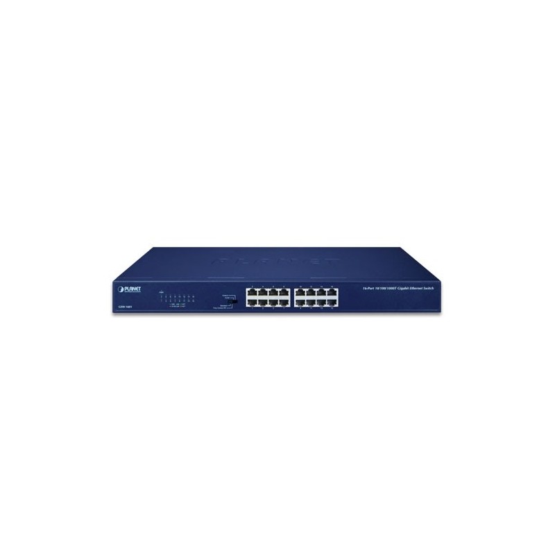 16-Port Gigabit Unmanaged Ethernet Switch with Rack Mount