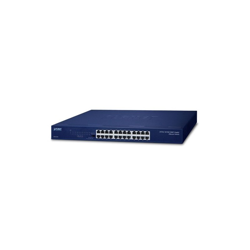 24 ports switch 10/100/1000Mbit RJ45, Unmanaged, 230VACfor10 -