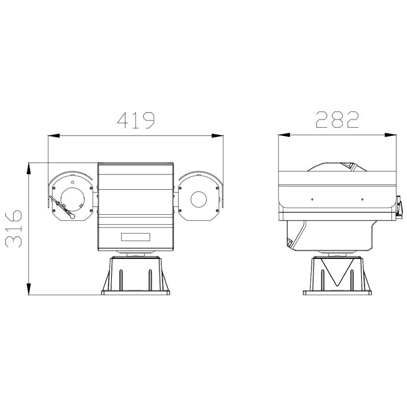 Stand alone Termisk PTZ nettverkskamera, 33x optisk zoom