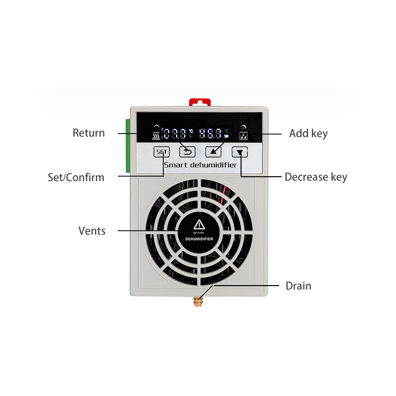 RACK Avfukter, 60Watt. For maks 1,5m3, 230VAC