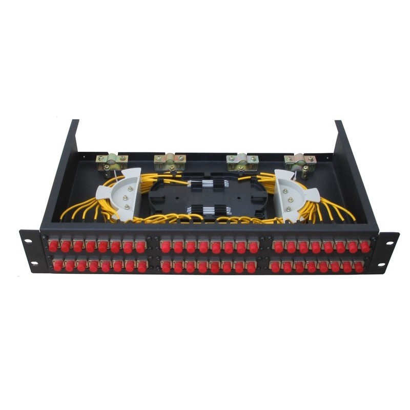 24 ports Patch panel til SC stik. Eksklusiv SC stik og pigtail kabl...