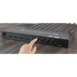 4-ports HDMI KVM-svitsj med USB 3.0, 4K@60Hz-støtte
