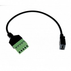USB2.0 cable with USB Micro female to 5 pin screw terminal