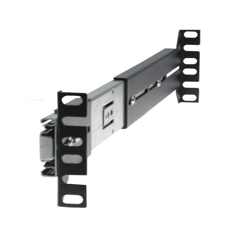 Pull-out rails for 19" rack cabinets and cabinets, Height 45, Thickness 13, length 450 - 900 mm, black