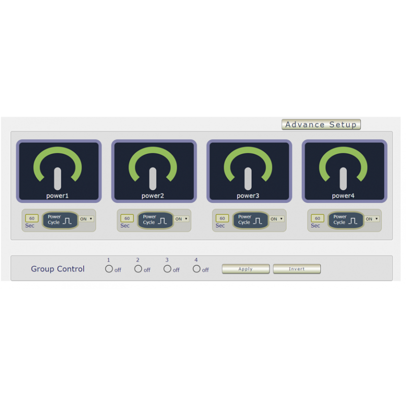 4 port Web-based switch on and off equipment via LAN and Internet. Ping of stable web page is Router shutdown check