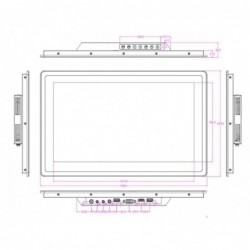 15.6" TFT 1000nits monitor, high brightness with VESA mount or panel mount 12Vdc - 24Vdc