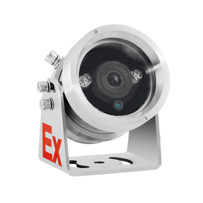 2MP ATEX Zone 1 and 2 CLASS IIC IP Bullet camera in SS316L steel housing, IP66, 4mm lens. IR. PoE and 12VDC