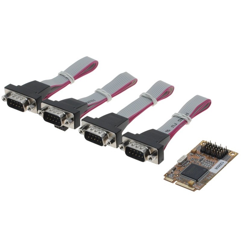 4 x RS232 COM-porter for PCIe i full lengde