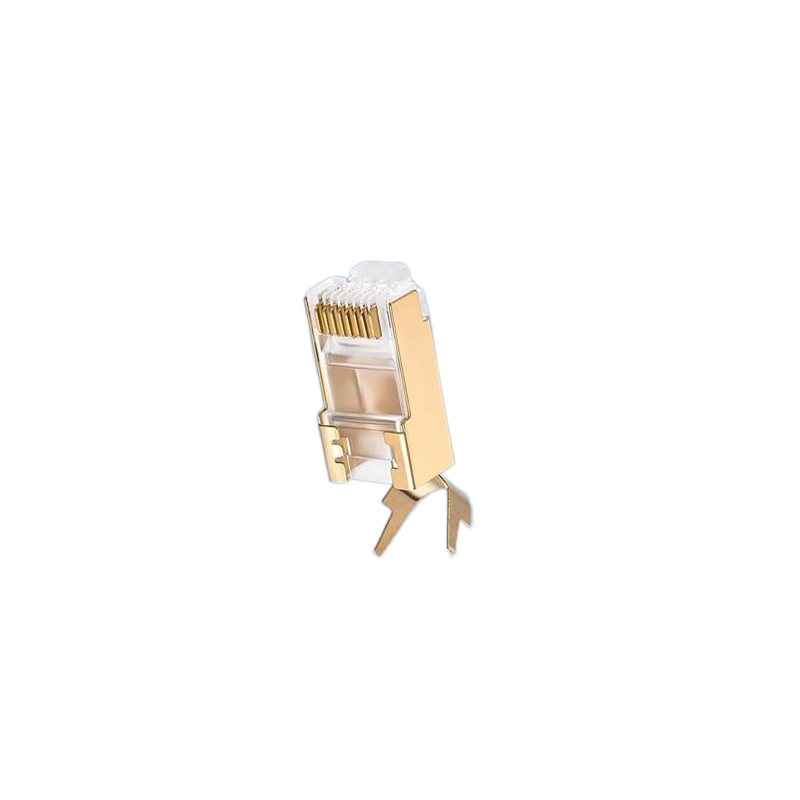 Nettverksklar RJ45-plugg med gjennomgang kat.8 7 6a skjermet STP Gullbelagt kvalitet