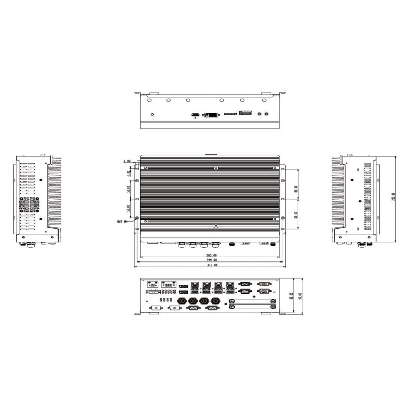 Intel® 12th / 13th Gen CoreTM Fanless Edge AI-datamaskin som støtter Nvidia® RTX-A2000 m/2x10G POEer