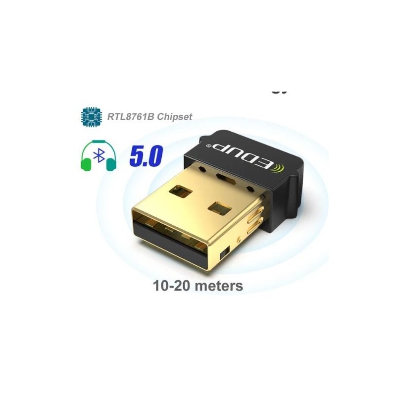 wireless EDUP Bluetooth BT 5.1 USB adapter Dongle EDR receiver transfer to PC 10-20 meters