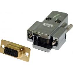 DB15HD connector godl plated, VGA socket for soldering