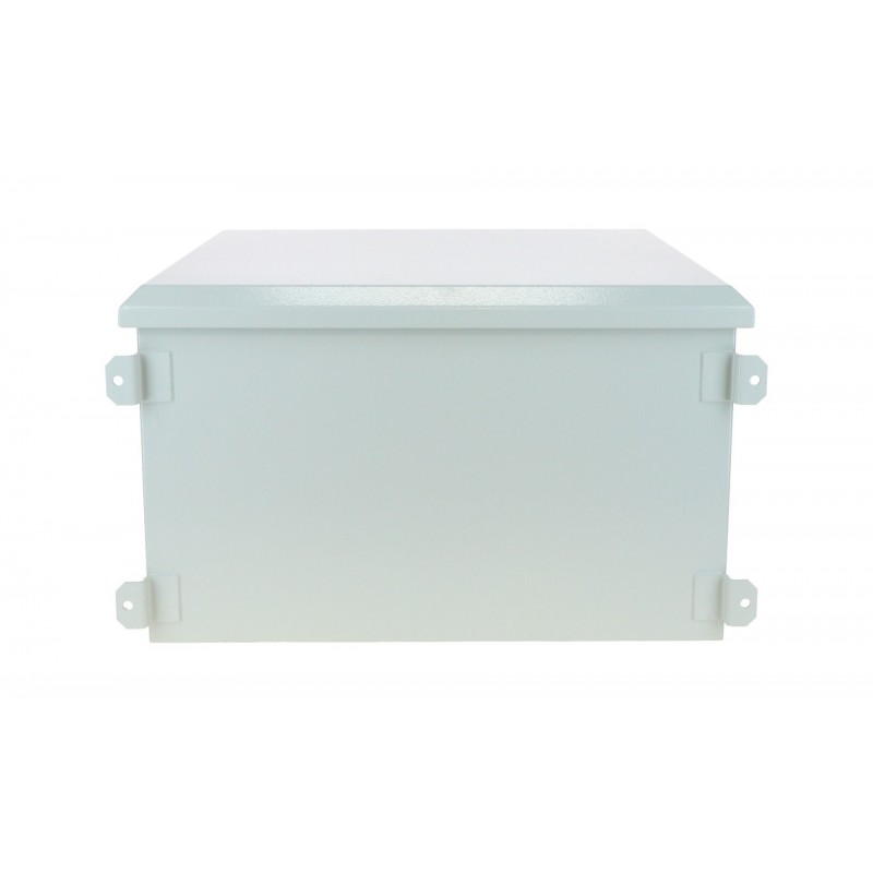 6U 19" utendørs stativ, 60 cm dyp, med vifter installert. IP55 forseglet