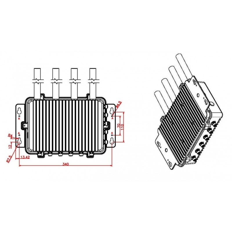 Vanntett IP65/67 vifteløs innebygd PC, 12/24/36Vdc, Wifi, LTE VESA