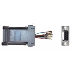Seriell DB9 HAN til RJ45 modulær adapter. 9 pins D-SUB hannkontakt for modulær adapter for RJ45