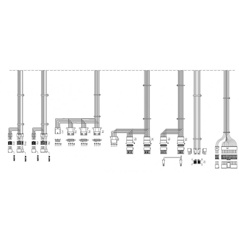 650 watt ATX industriell strømforsyning, P4, PCIE, SATA - 80PLUS Gull