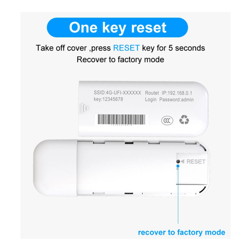 Høyhastighets 4G LTE USB-modem med Wi-Fi | Opptil 150 Mbps nedlastingshastighet