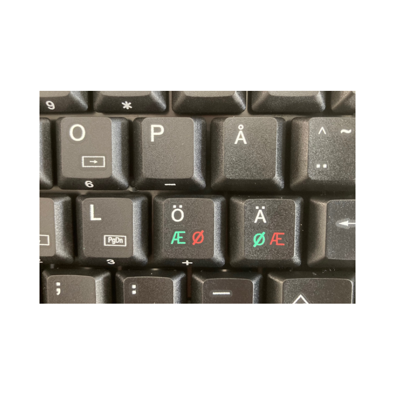 Lite kompakt svart minitastatur med nordisk layout - 89 taster USB