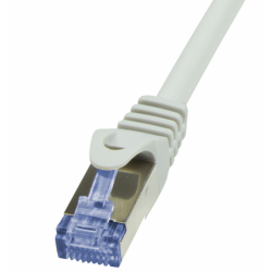 40m, Patch cable cobber, Cat.6A, S/FTP, grey