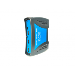 8-porters USB-A, USB-C enhetsserver TCPI/IP DIN-montering USB over Ethernet-hub hvor som helst