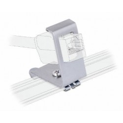 RJ45 DIN adapter for 1xRJ45 Keystone module metal