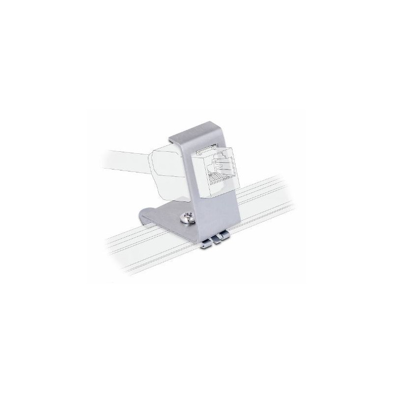 RJ45 DIN adapter for 1xRJ45 Keystone modul metall