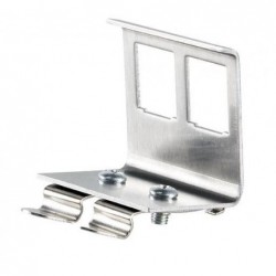 RJ45 DIN adapter for 2xRJ45 Keystone modules metal