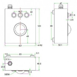 Industrial Optical Trackball Steel, IP68, IP65, Waterproof, USB