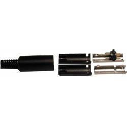 Mini DIN 6 male connectors with jacket. Soldering Terminals.