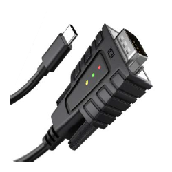 USB-C to RS232 adapter - get a COM port on PC via the USB C port. With 3 pcs. LED indicators