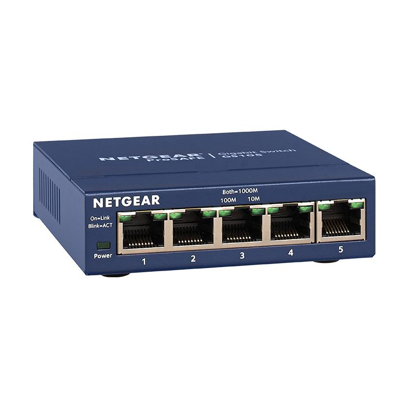 5-Port Gigabit Ethernet Switch - 10Gbps Bandwidth & QoS Support